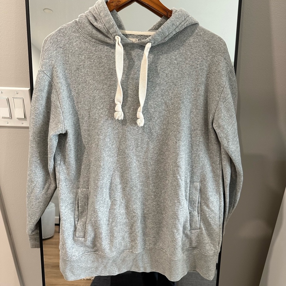 J.Crew XS grey vintage cloud fleece hoodie